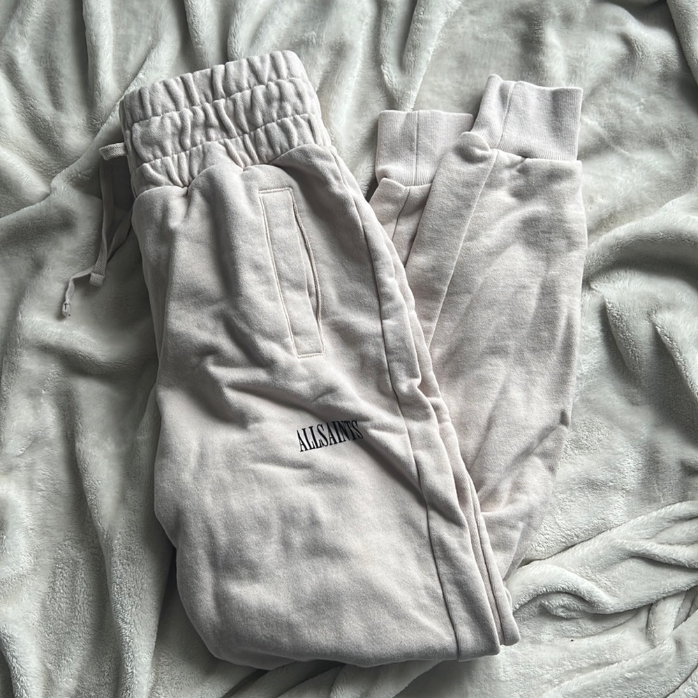 Allsaints Cream Sweatpants - Small